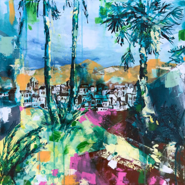 Картина под названием "The Jungle" - Kelly Allison, Подлинное произведение искусства, Акрил Установлен на Деревянная рама дл…