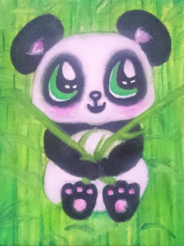 Painting titled "Bamboo Pando" by Kelly Cheyanne Butcher, Original Artwork, Acrylic