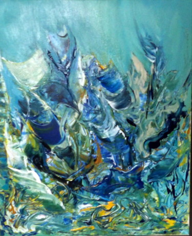 Force et harmonie des fleurs Peinture intitulée "Force et harmonie d…" par Kelly Mathieu, Œuvre d'art originale, Acrylique