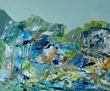Painting titled "Singular landscape" by Kelly Mathieu, Original Artwork, Acrylic
