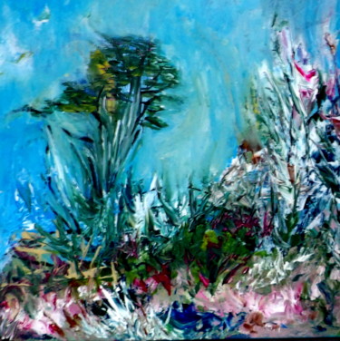 Malerei mit dem Titel "Rurutu island" von Kelly Mathieu, Original-Kunstwerk, Acryl