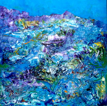 Pittura intitolato "Scenic landscape" da Kelly Mathieu, Opera d'arte originale, Acrilico