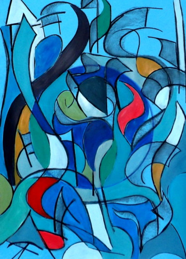 Zeichnungen mit dem Titel "Harmonie" von Kelly Mathieu, Original-Kunstwerk, Acryl