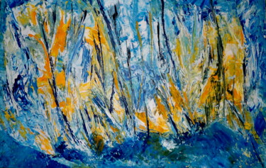 Crazy grass Painting titled "Crazy grass" by Kelly Mathieu, Original Art, Acrylic
