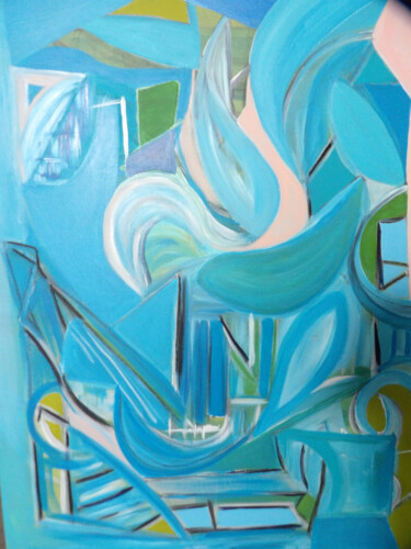 Pittura intitolato "abstrait17" da Kelly Mathieu, Opera d'arte originale, Acrilico