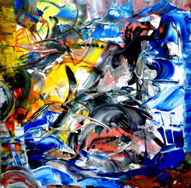 Pittura intitolato "abstrait25" da Kelly Mathieu, Opera d'arte originale, Acrilico