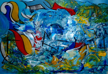 Pittura intitolato "abstrait27" da Kelly Mathieu, Opera d'arte originale, Acrilico