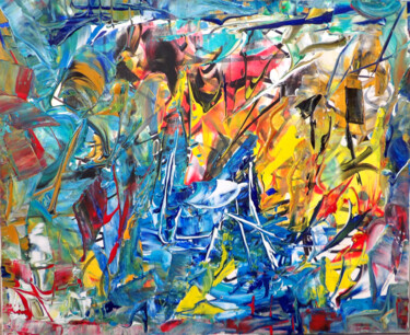 Pintura intitulada "abstrait30" por Kelly Mathieu, Obras de arte originais, Acrílico