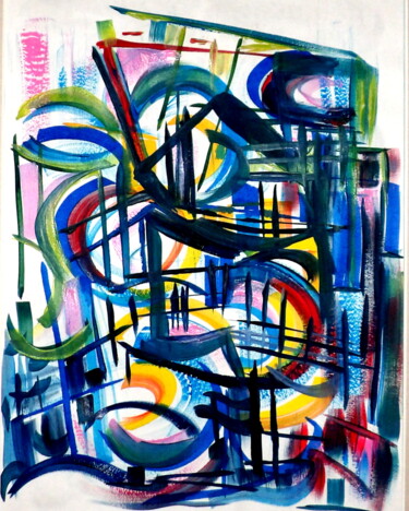 Painting titled "Harmonie et zen att…" by Kelly Mathieu, Original Artwork, Acrylic