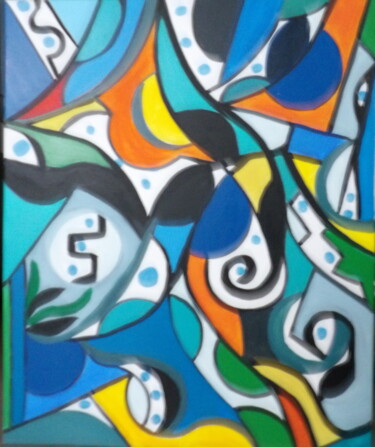 Painting titled "Zenart5" by Kelly Mathieu, Original Artwork, Acrylic