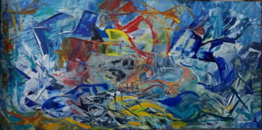 Painting titled "Le bout du monde" by Kelly Mathieu, Original Artwork, Acrylic