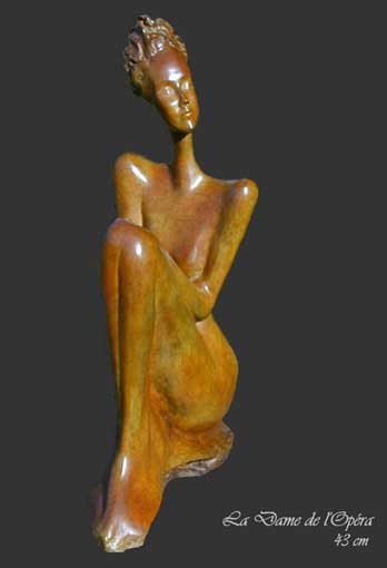 Sculpture intitulée "La Dame de l'Opéra" par Kelsy, Œuvre d'art originale