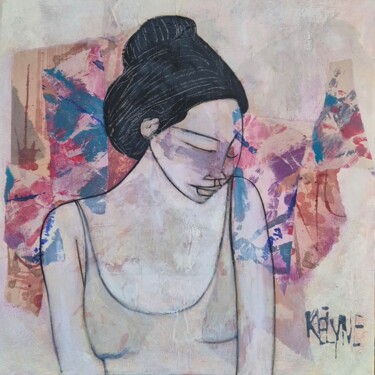 Картина под названием "RETRAIT 1" - Kélyne, Подлинное произведение искусства, Масло