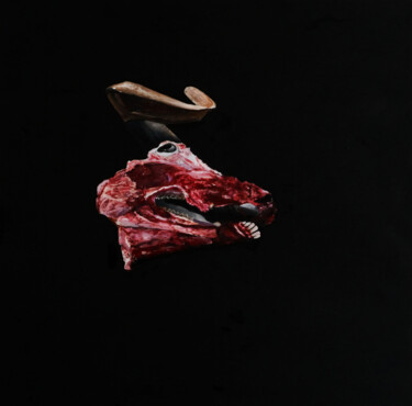 Malarstwo zatytułowany „Kurban” autorstwa Kemal Ridzal, Oryginalna praca, Olej Zamontowany na Drewniana rama noszy