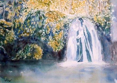 Painting titled "cascade" by Kempfi, Original Artwork
