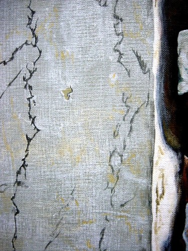 Peinture intitulée "Détail du Mur d'Eys…" par Kempfi, Œuvre d'art originale