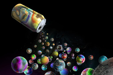Digital Arts titled "Big Bang" by Kempfi, Original Artwork, Digital Painting