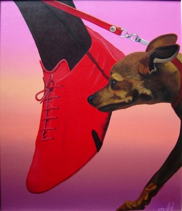 Peinture intitulée "La tête et les jamb…" par Kempfi, Œuvre d'art originale, Huile