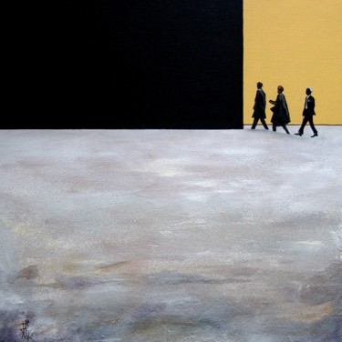 Peinture intitulée "Les passants" par Kempfi, Œuvre d'art originale, Huile