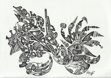 Dessin intitulée "hc-60.jpg" par Kempfi, Œuvre d'art originale, Crayon