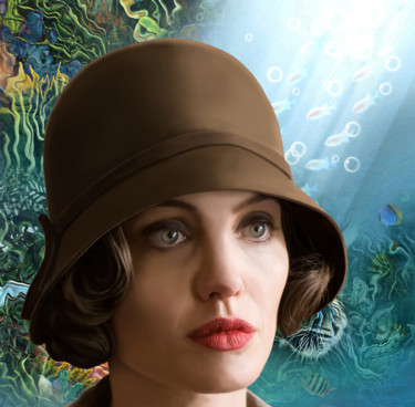 Arts numériques intitulée "Angelina" par Kempfi, Œuvre d'art originale
