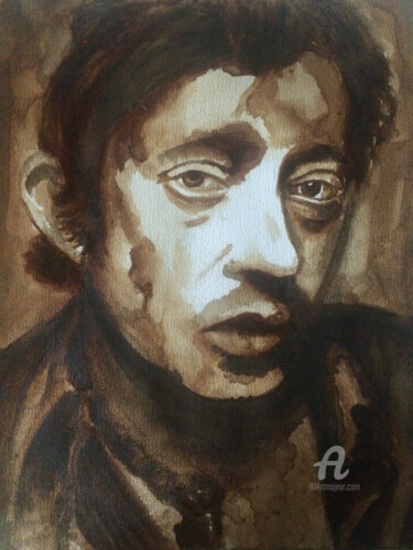Peinture intitulée "Serge Gainsbourg [P…" par Kémyart, Œuvre d'art originale, Autre
