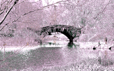 Fotografia intitulada "Central Park - Bow…" por Ken Lerner, Obras de arte originais, Fotografia digital