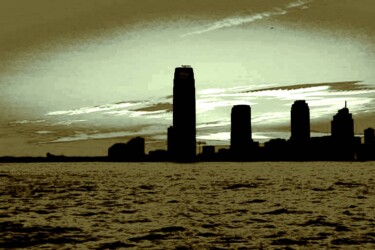 Fotografia intitulada "New Jersey Skyline…" por Ken Lerner, Obras de arte originais, Fotografia digital