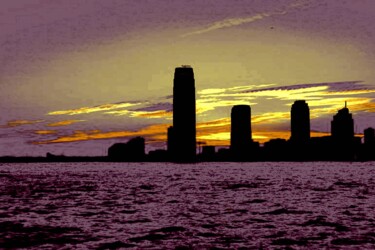 Fotografia intitulada "New Jersey Skyline…" por Ken Lerner, Obras de arte originais, Fotografia digital