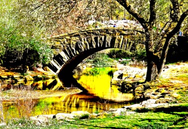 Photography titled "Bow Bridge Central…" by Ken Lerner, Original Artwork, Digital Photography