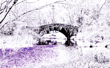 Фотография под названием "Central Park - Bow…" - Ken Lerner, Подлинное произведение искусства, Манипулированная фотография