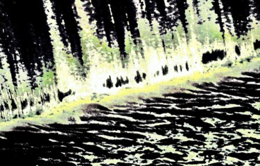 Photographie intitulée "Cascading Water 100…" par Ken Lerner, Œuvre d'art originale, Photographie numérique