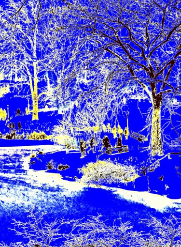 Fotografie mit dem Titel "Central Park Snow 1…" von Ken Lerner, Original-Kunstwerk, Digitale Fotografie