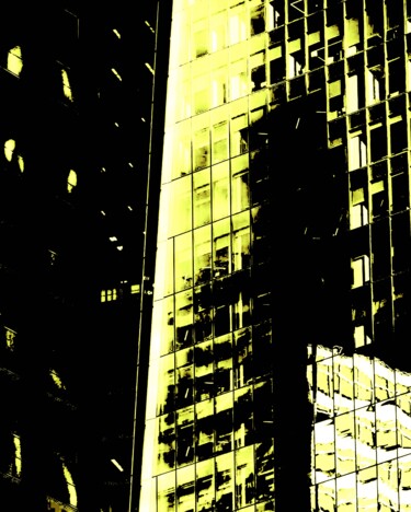 Photography titled "Building Reflection…" by Ken Lerner, Original Artwork, Digital Photography