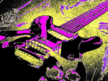 Fotografía titulada "Guitar 7c2j4" por Ken Lerner, Obra de arte original, Fotografía digital