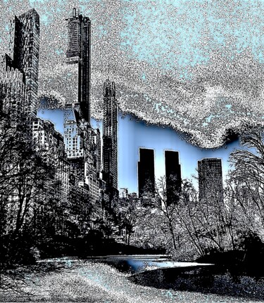 Fotografia intitolato "Central Park and Ce…" da Ken Lerner, Opera d'arte originale, Fotografia digitale