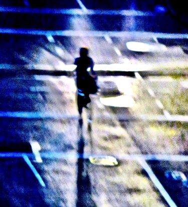 Photography titled "Bicyclist - Sixth A…" by Ken Lerner, Original Artwork, Digital Photography
