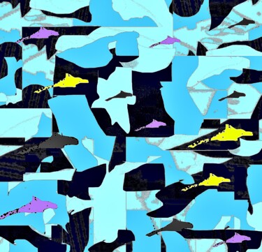 Fotografie getiteld "Sharks 1a2" door Ken Lerner, Origineel Kunstwerk, Digitale fotografie