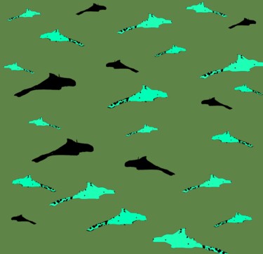 Fotografia intitolato "Sharks Crossing 1b1…" da Ken Lerner, Opera d'arte originale, Fotografia digitale