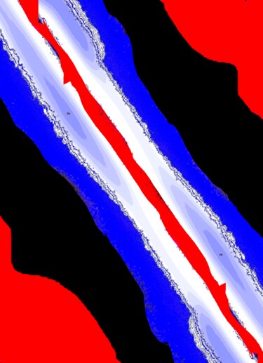 Фотография под названием "Gray Red White Blue…" - Ken Lerner, Подлинное произведение искусства, Цифровая фотография