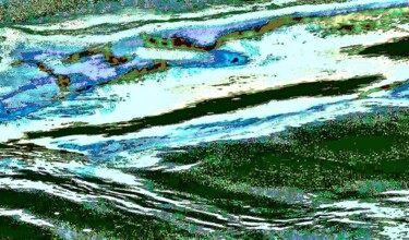 Photographie intitulée "In the Raging River…" par Ken Lerner, Œuvre d'art originale, Photographie numérique