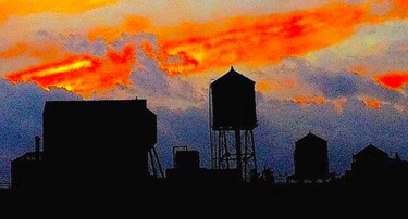 Фотография под названием "Clouds & Cityscape…" - Ken Lerner, Подлинное произведение искусства, Цифровая фотография