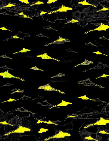 Photographie intitulée "Sharks Everywhere 2…" par Ken Lerner, Œuvre d'art originale, Photographie numérique
