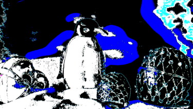 Fotografie mit dem Titel "Penguin 1b6c" von Ken Lerner, Original-Kunstwerk, Digitale Fotografie