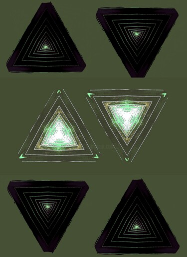 Фотография под названием "Triangles 1c" - Ken Lerner, Подлинное произведение искусства, Цифровая фотография