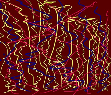 Digitale Kunst mit dem Titel "Strings 21c3" von Ken Lerner, Original-Kunstwerk, Digitale Malerei
