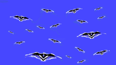 Fotografia zatytułowany „Bats 11d5 [Ice Wate…” autorstwa Ken Lerner, Oryginalna praca, Fotografia cyfrowa
