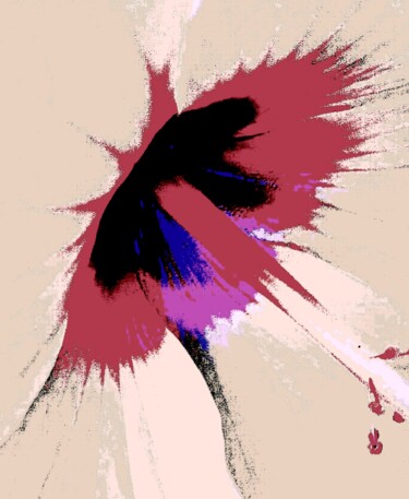 Photography titled "Hibiscus 1y2" by Ken Lerner, Original Artwork, Digital Photography