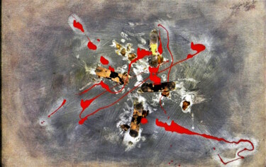 Malerei mit dem Titel "When the band aids…" von Kenan Koçak, Original-Kunstwerk, Öl