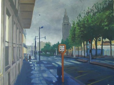 Painting titled "Le Havre, temps d'O…" by Kenan Olier, Original Artwork